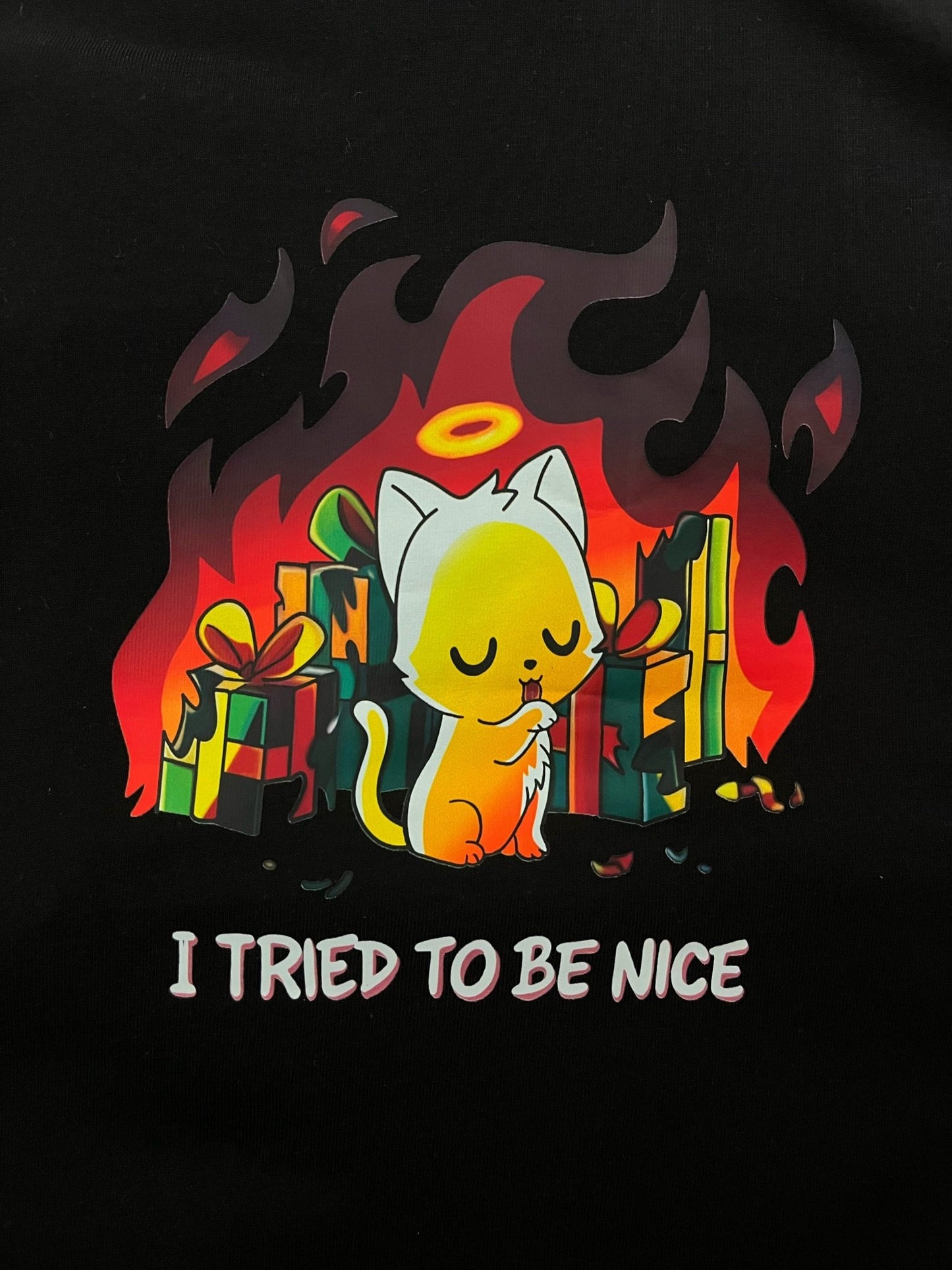Not So Sweet Cat - 'I Tried To Be Nice' Relaxed Fit T-Shirt